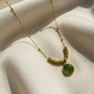 Verdant Arc Pendant Necklace